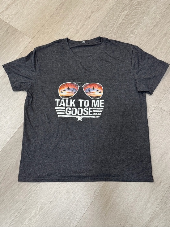 Other - Talk to Me Goose Top Gun Inspired Graphic T-Shirt Gray Size 2XL